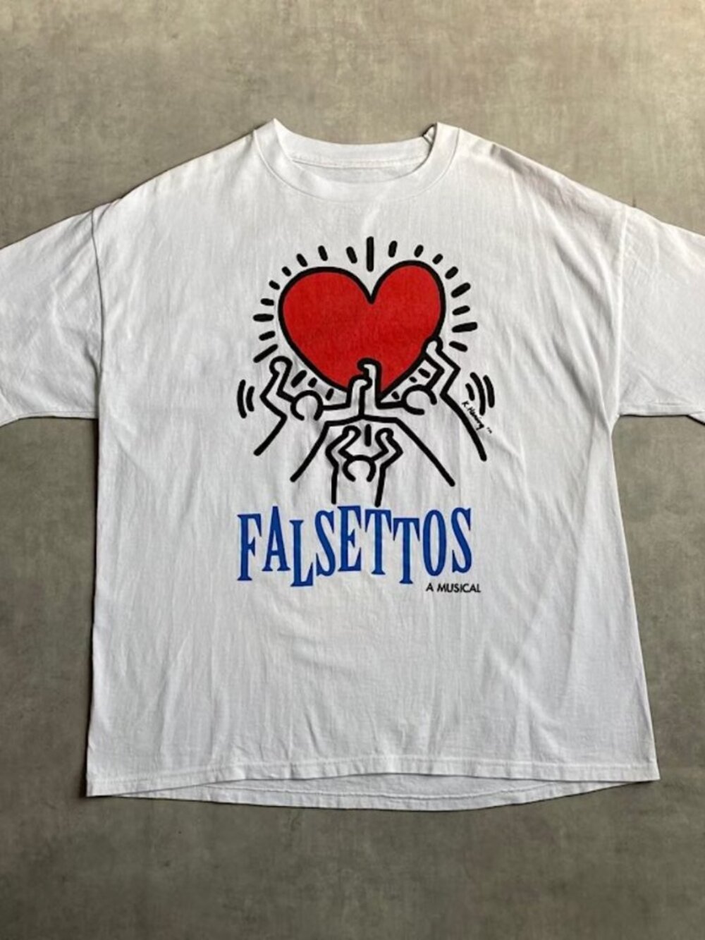 Keith Haring Falsettos Heart Pop Art Graphic Tee